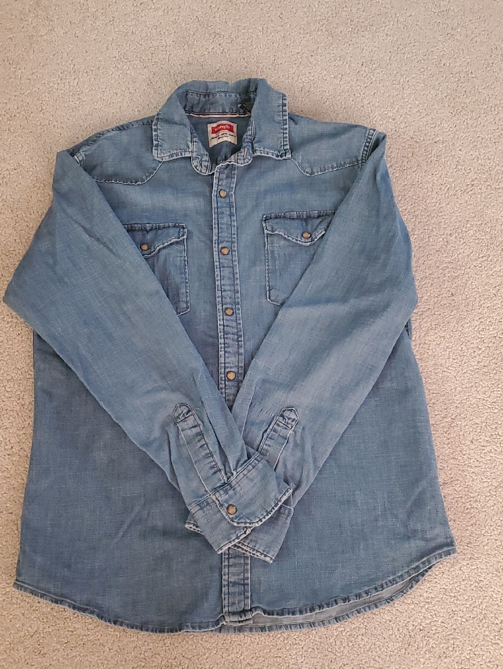 Wrangler Blue Denim Shirt